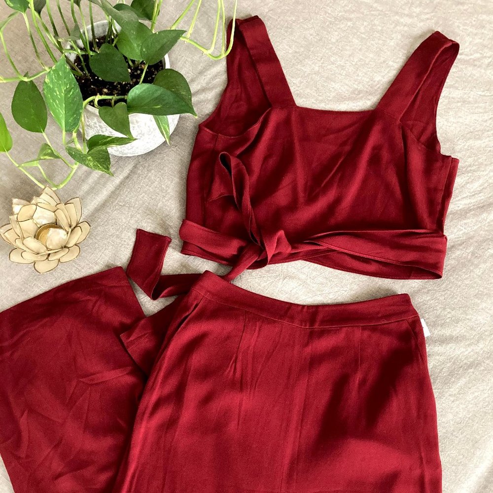 VETTA | Two-Piece Apron Jumpsuit